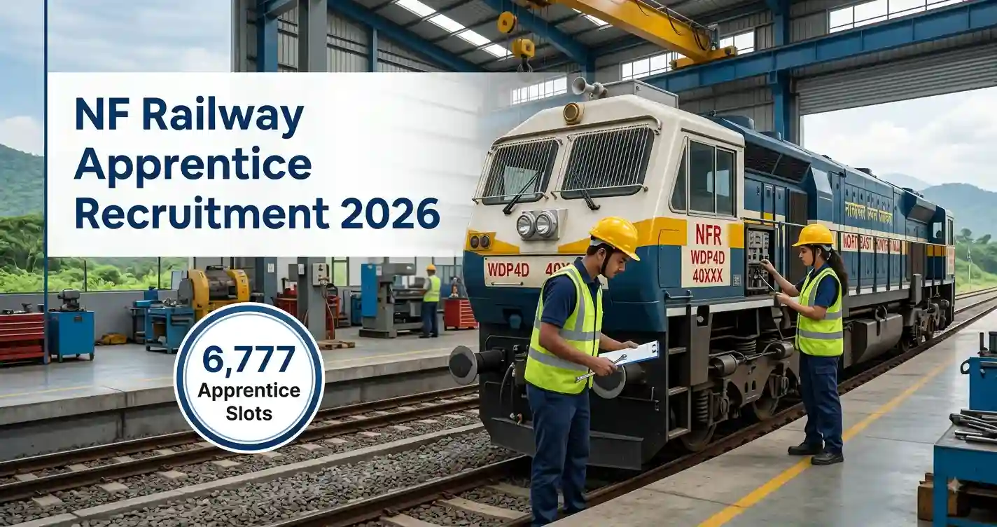 NF Railway Apprentice Recruitment 2026 – 6,777 Vacancies, Eligibility & Apply Online