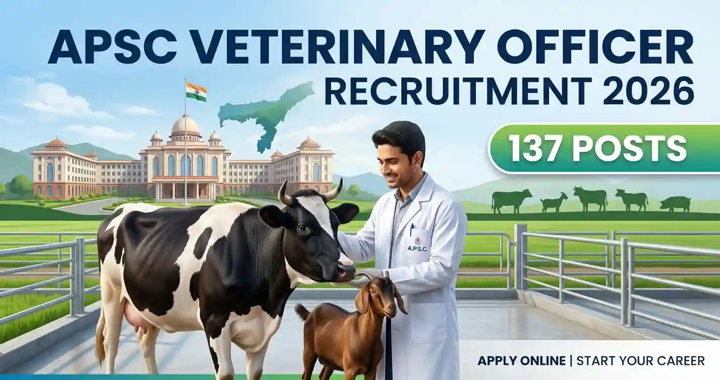 APSC Veterinary Officer Recruitment 2026: Apply Online for 137 Posts