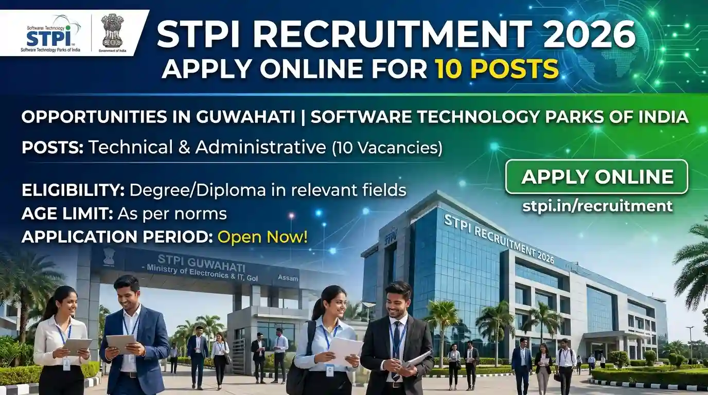 STPI Recruitment 2026: Job Application Online For Posts Of Administrative Officer, MTSS, Assistant and Office Attendant