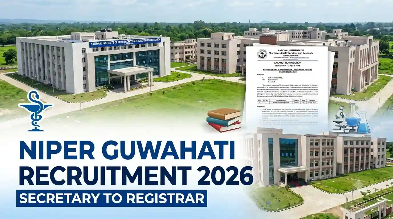 NIPER Guwahati Recruitment 2026: Secretary to Registrar Vacancy