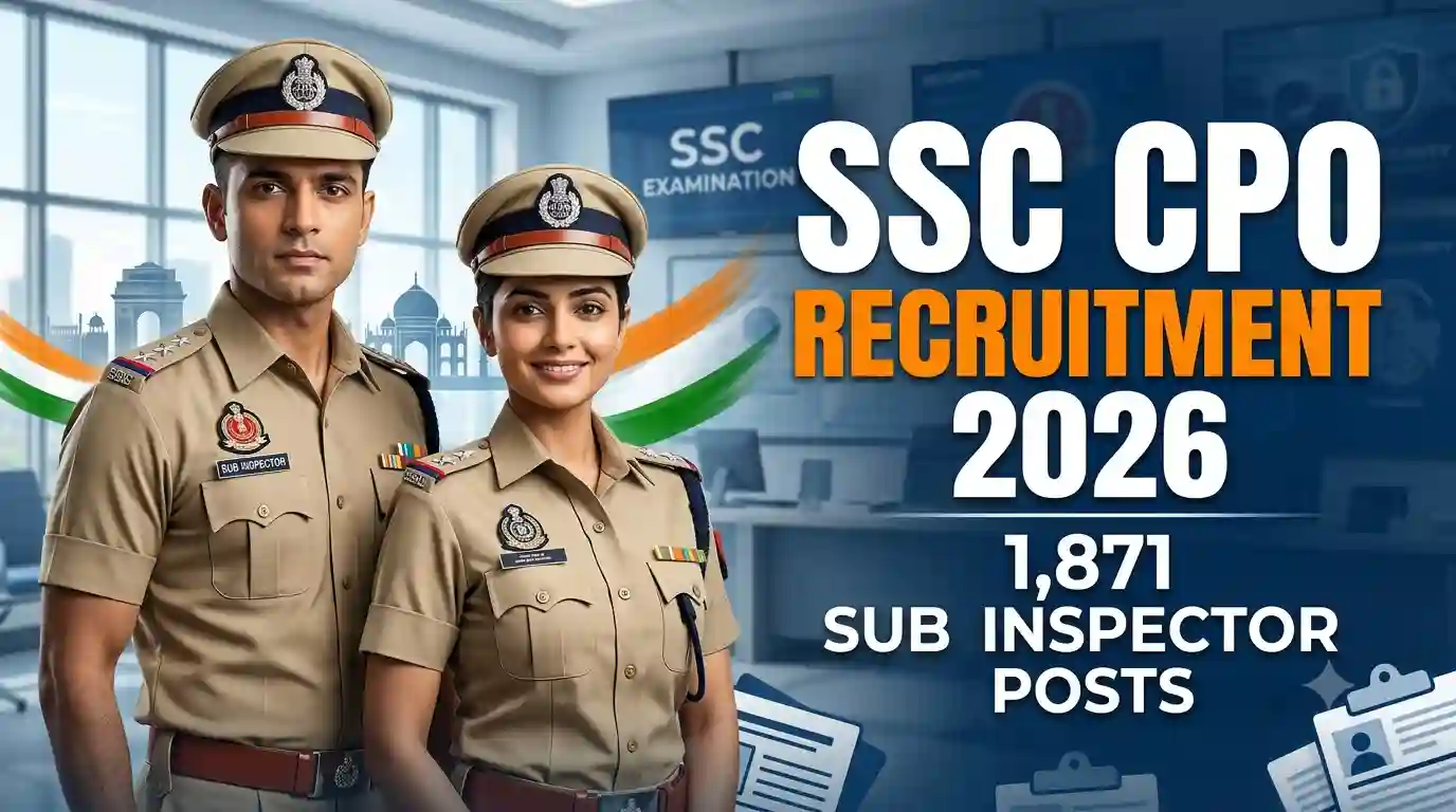 SSC CPO Recruitment 2026: Apply Online for 1,871 Sub Inspector Posts – Eligibility, Salary & Selection Process