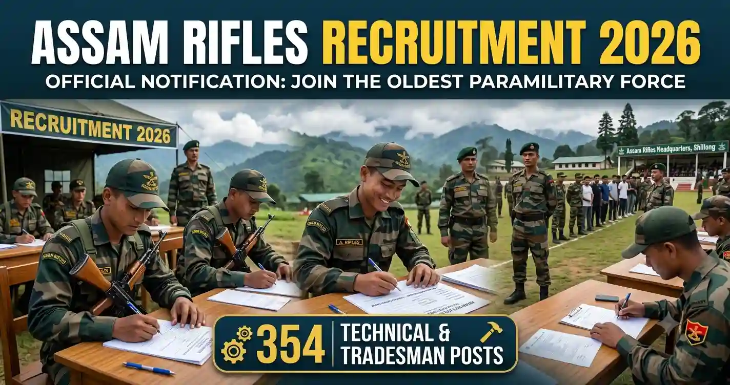 Assam Rifles Technical & Tradesman Recruitment 2026: 354 Posts, Apply Online