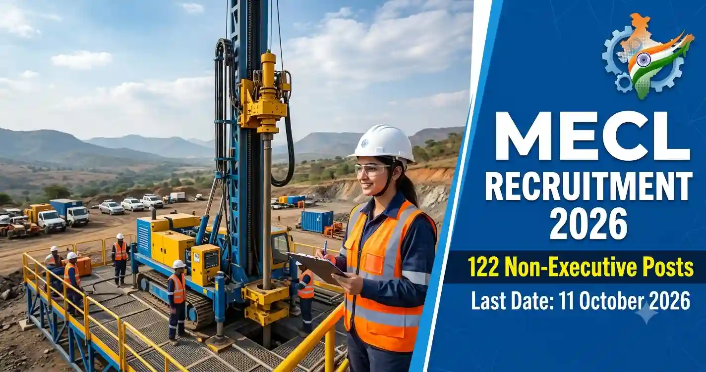 MECL Non Executive Recruitment 2026 – 122 Posts, Apply Online
