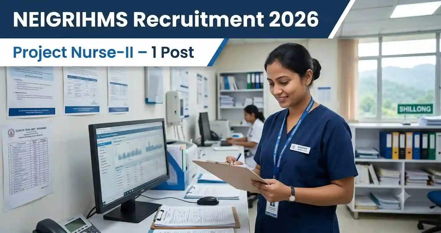 NEIGRIHMS Recruitment 2026 – Project Nurse-II (Research Nurse) Vacancy