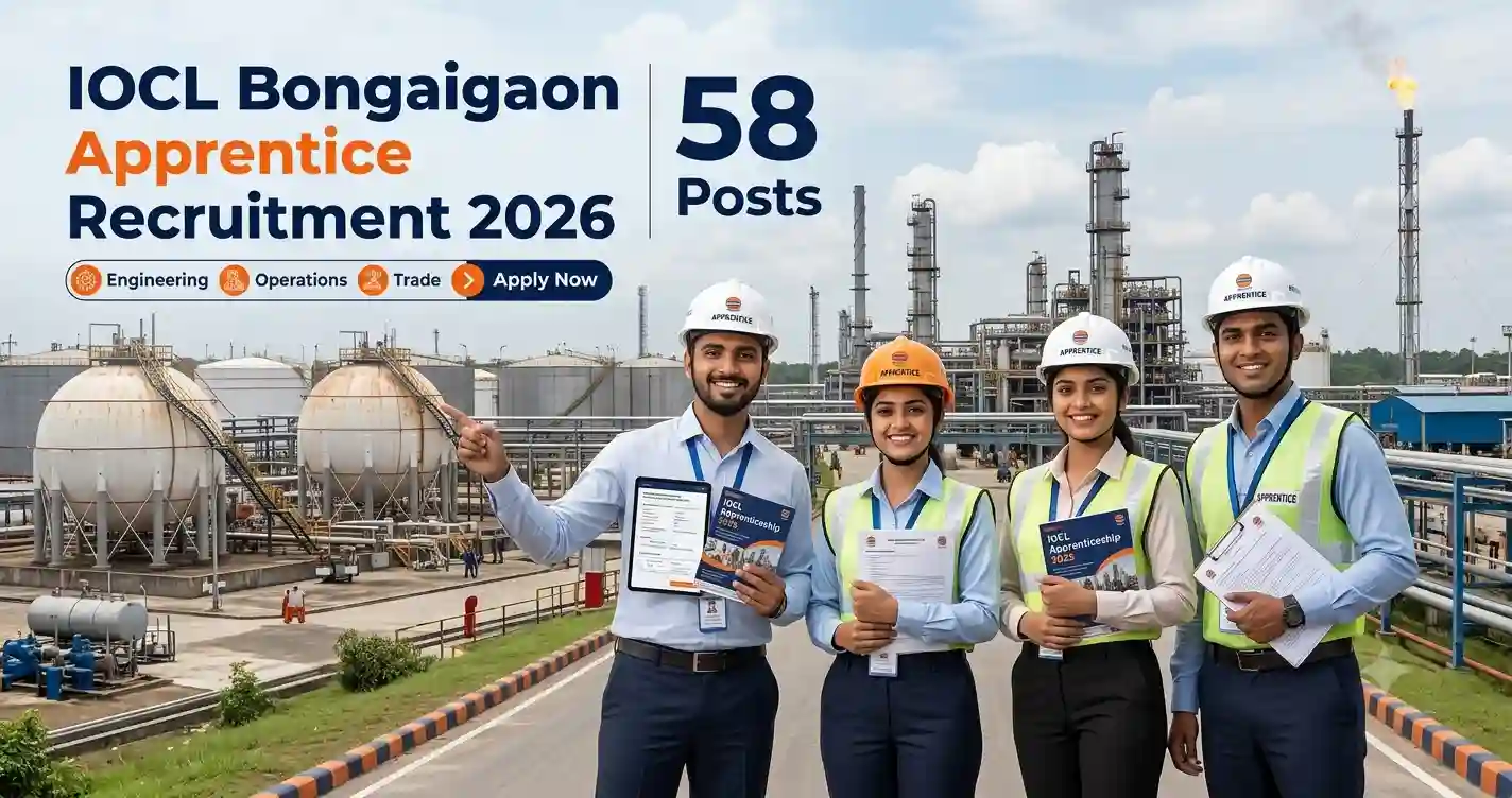 IOCL Bongaigaon Refinery Apprentice Recruitment 2026 – Apply Online for 58 Posts