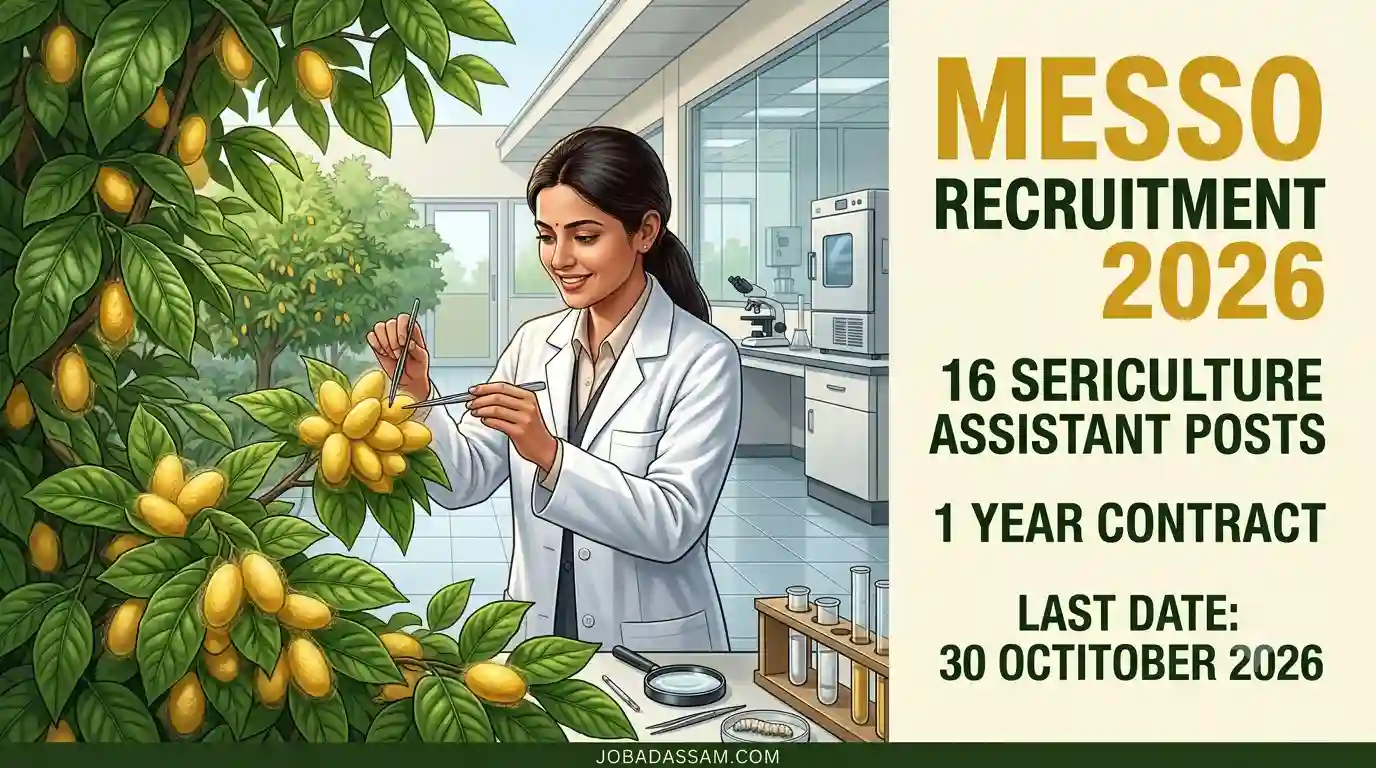 MESSO Recruitment 2026: 16 Sericulture Assistant Vacancies