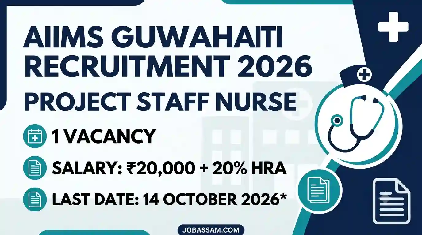 AIIMS Guwahati Recruitment 2026: Apply Online for Project Staff Nurse Vacancy