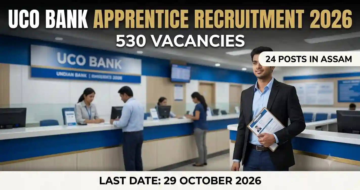 UCO Bank Apprentice Recruitment 2026 – 530 Vacancies, Apply Online