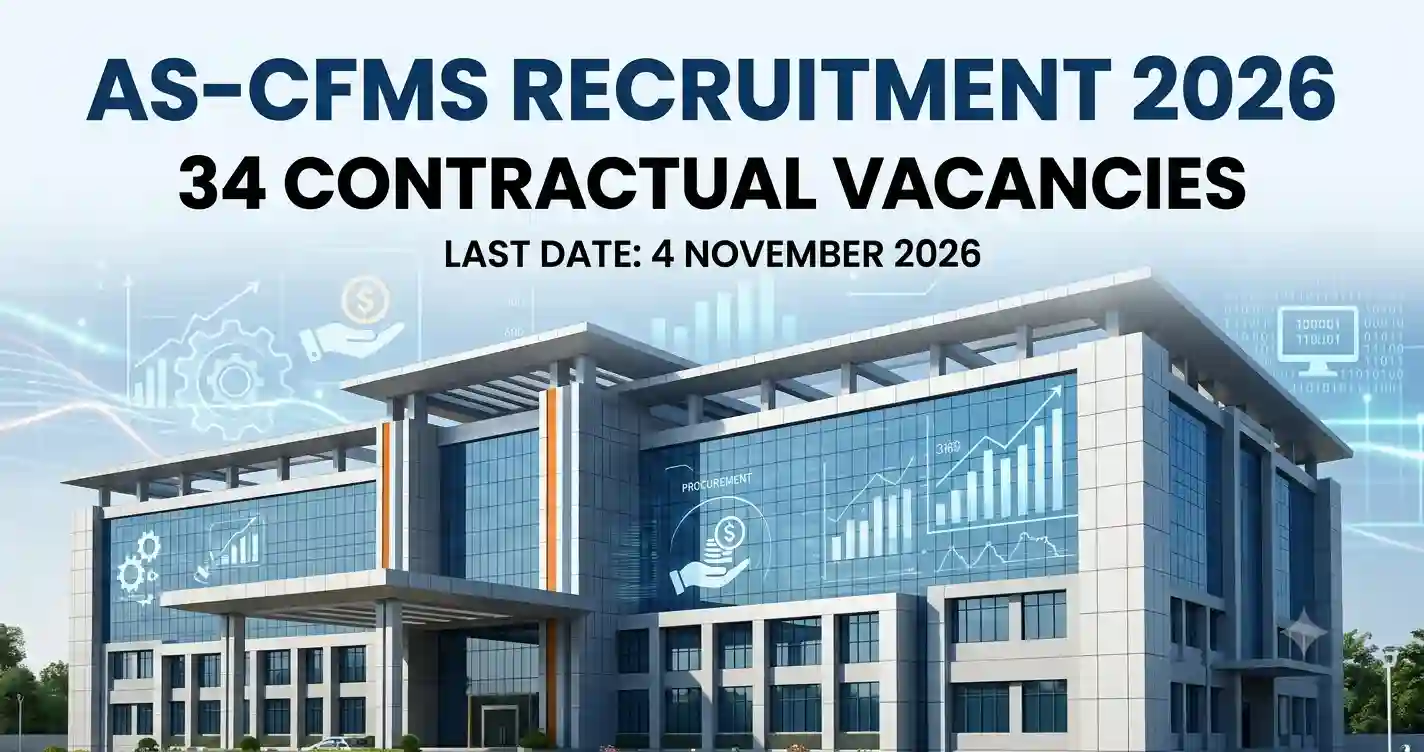 AS-CFMS Recruitment 2026: 34 Vacancies, Salary, Eligibility & Apply Before 4 November