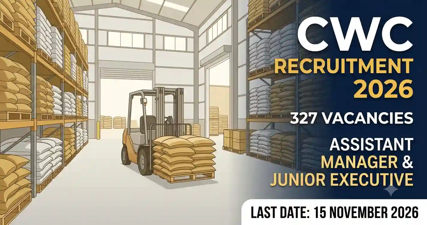 Central Warehousing Corporation Recruitment 2026: 327 Vacancies for Assistant Manager and Junior Executive Posts