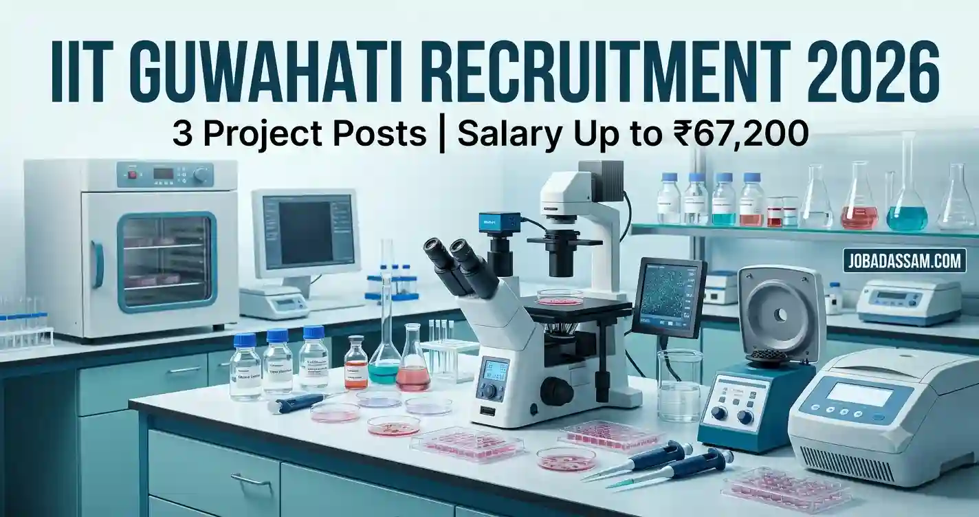 IIT Guwahati Recruitment 2026: 3 Project Posts, Salary Up to ₹67,200